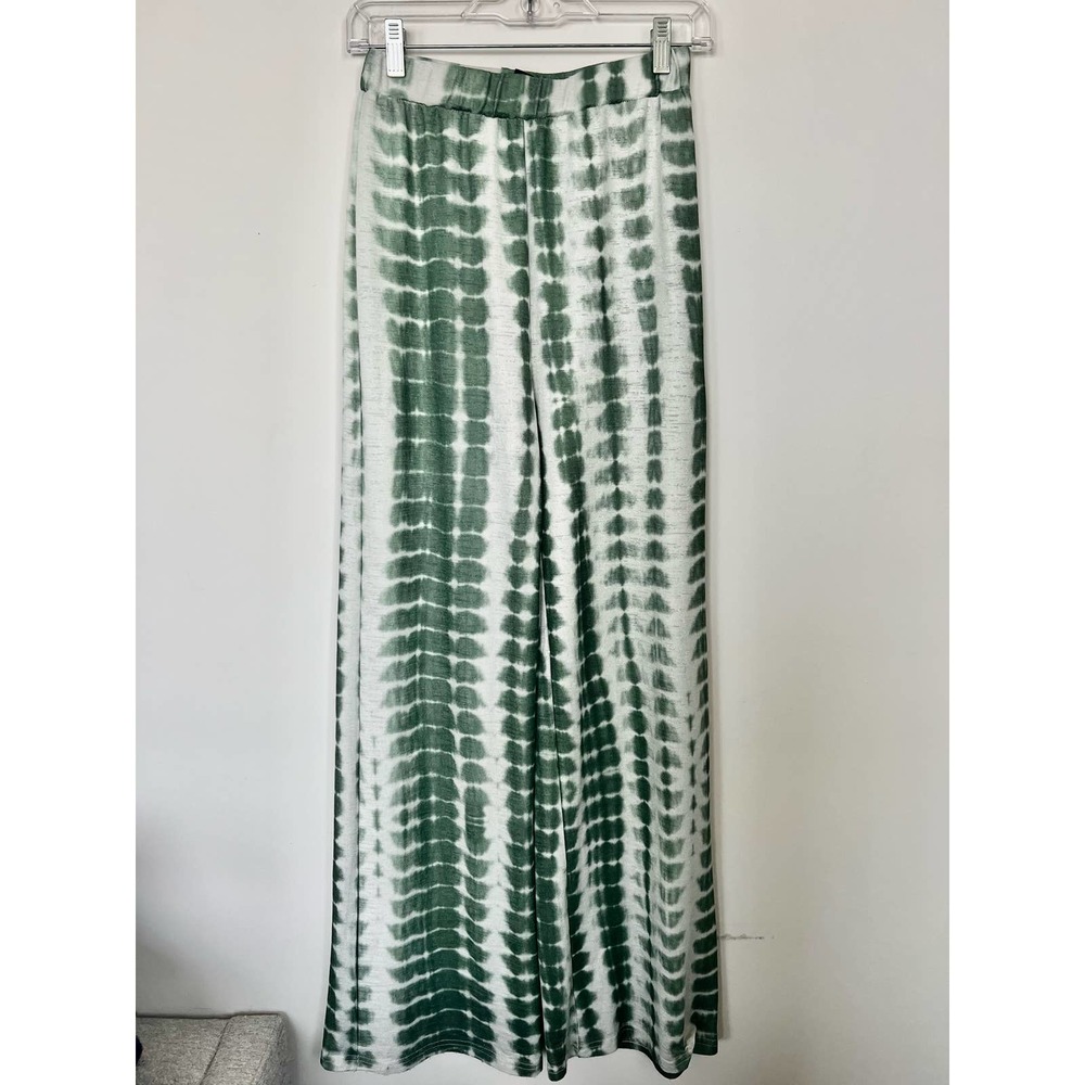 Green Tie Dye Gauzey Beach Coverup Pants